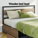 Artiss Bed Frame Double Size Metal Frame with 2 Drawers DREW-4