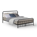 Artiss Bed Frame Metal Bed Frame LEO - Double (Black)-1