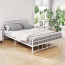 Artiss Bed Frame Metal Bed Frame LEO - Double (White)-7