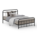 Artiss Bed Frame Metal Bed Frame LEO - King Single(Black)-1