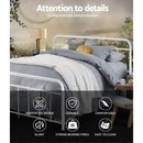 Artiss Bed Frame Metal Bed Frame LEO - Queen (White)-4