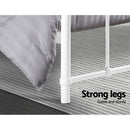 Artiss Bed Frame Metal Bed Frame LEO - Queen (White)-6