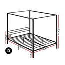 Artiss Bed Frame Double Size Metal Bed Frame POCHY-2