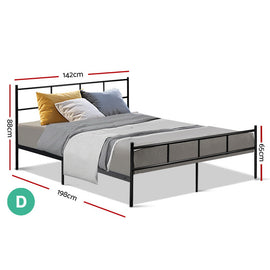 Artiss Bed Frame Double Metal Bed Frame SOL - 0