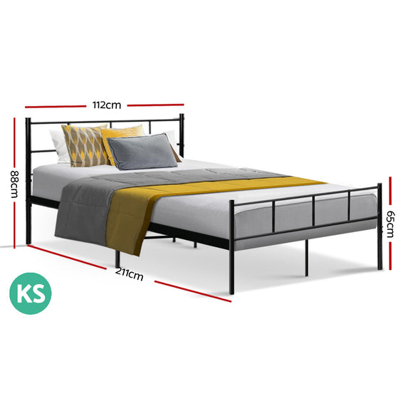 Artiss Bed Frame King Single Metal Bed Frame SOL