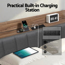 Artiss Metal Bed Frame Double Size with 2-Tier Hidden Storage with Charging Station-3
