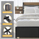 Artiss Metal Bed Frame Queen Size with 2-Tier Hidden Storage with Charging Station-9