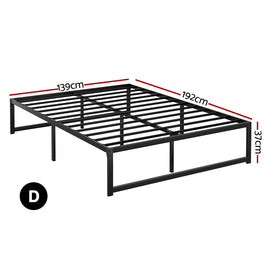Artiss Bed Frame Double Size Metal Bed Frame TINO - 0