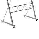 Artiss Computer Desk L-Shape Keyboard Tray Shelf White-7