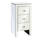 Artiss Bedside Table 3 Drawers Mirrored - QUENN Silver-1