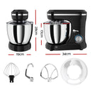 Devanti 3in1 Stand Mixer 8 Speed 5L Mix Master 400W Black-2