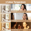 Embellir Makeup Mirror 58x45cm Hollywood Vanity with LED Light Tabletop White-4