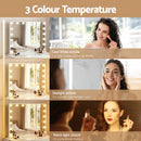Embellir Makeup Mirror 80x60cm Hollywood Vanity with LED Light Tabletop White-4