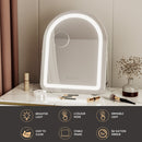 Embellir Makeup Mirror 35x45cm Dressing Vanity LED Stripe Light with 5x Magnification Rotation White Arch-4