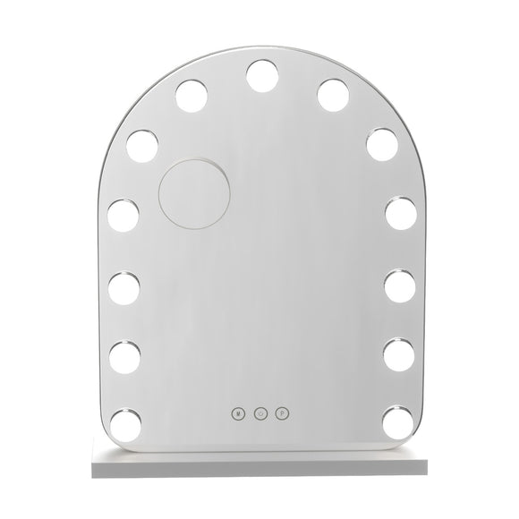 Embellir Makeup Mirror 40x50cm Dressing Vanity LED Bulb Light with 5x Magnification White Arch