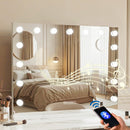 Embellir Bluetooth Makeup Mirror 80x58cm Hollywood Vanity with LED Light Wall-7