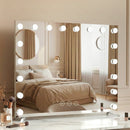 80x65cm Embellir Makeup Mirror Hollywood Vanity with LED Light Silver Legs-7