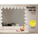 80x65cm Embellir Makeup Mirror Hollywood Vanity with LED Light Silver Legs-6
