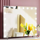 80x65cm Embellir Makeup Mirror Hollywood Vanity with LED Light Silver Legs-7