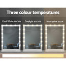 Embellir Makeup Mirror 43x61cm Hollywood Vanity with LED Light Tabletop White-5