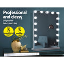 Embellir Makeup Mirror 43x61cm Hollywood Vanity with LED Light Tabletop Wall-4