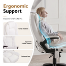 Artiss 8 Point Massage Office Chair Heated Seat Recliner PU White-7