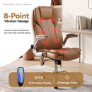 Artiss 8 Point Massage Office Chair PU Leather Espresso-4