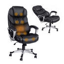 Artiss 8 Point Massage Office Chair Heated Seat PU Black-1