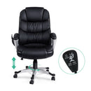 Artiss 8 Point Massage Office Chair Heated Seat PU Black-3
