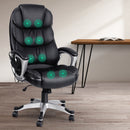 Artiss 8 Point Massage Office Chair Heated Seat PU Black-7