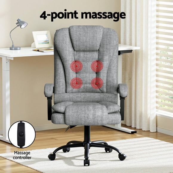 Artiss Executive Office Chair 4-Point Massage Adjustable Ergonomic Recline Back