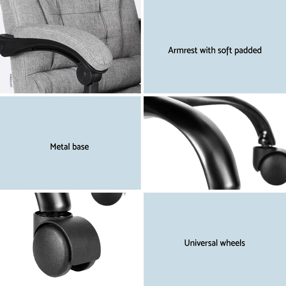 Artiss Executive Office Chair 4-Point Massage Adjustable Ergonomic Recline Back