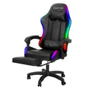 Artiss 6 Point Massage Gaming Office Chair 7 LED Footrest Black-1