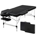 Zenses Massage Table 75cm 2 Fold Aluminium Massage Bed Portable Beauty Therapy Black-2