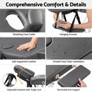 Zenses Massage Table 55cm 2 Fold Aluminium Massage Bed Portable Beauty Therapy Grey-5