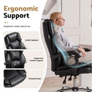 Artiss Executive Office Chair Leather Recliner Black-6