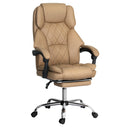 Artiss Executive Office Chair Leather Footrest Espresso-7