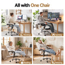Artiss Executive Office Chair Leather Recliner White-5