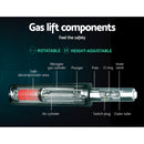 Artiss Mesh Office Chair Mid Back Black-7