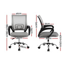 Artiss Mesh Office Chair Mid Back Grey-2