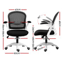 Artiss Mesh Office Chair Mid Back Black-2