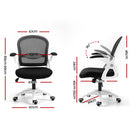 Artiss Mesh Office Chair Mid Back Black-2