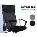 Artiss Mesh Office Chair High Back Black-6
