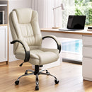 Artiss Executive Office Chair Leather Tilt Beige-10