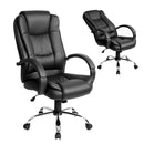Artiss Executive Office Chair Leather Tilt Black-1