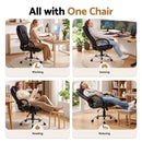 Artiss Executive Office Chair Leather Tilt Black-5