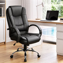 Artiss Executive Office Chair Leather Tilt Black-10