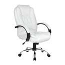 Artiss Executive Office Chair Leather Tilt White-1