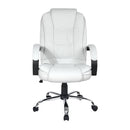 Artiss Executive Office Chair Leather Tilt White-3