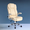 Artiss Executive Office Chair Leather Tilt Beige-8